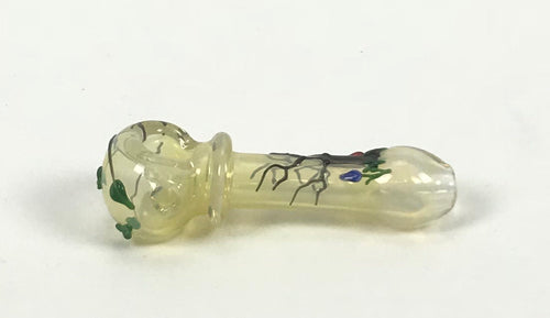 Glass by Mouse Fumed Tree Flower hand spoon